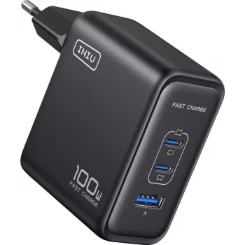 INIU Leopard Charger 100W GaN USB-C Φις EU Μαύρο