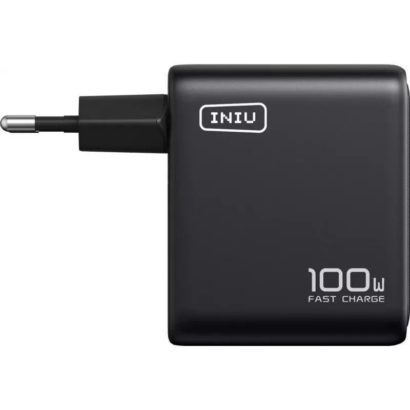 INIU Leopard Charger 100W GaN USB-C Φις EU Μαύρο