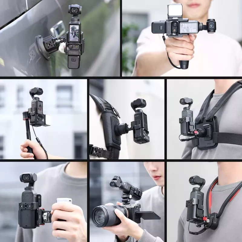 Ulanzi C014 Πλαίσιο επέκτασης για DJI Osmo Pocket 3, κράμα αλουμινίου & ABS, Μαύρο