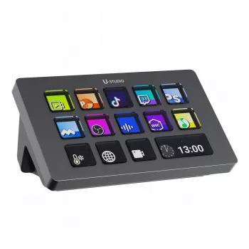 Ulanzi Stream Deck D200 Κονσόλα - 15 προγραμματιζόμενα πλήκτρα, 3 περιστροφικοί διακόπτες, RGB οπίσθιος φωτισμός, USB-C, μηχανικοί Hot-Swappable διακόπτες