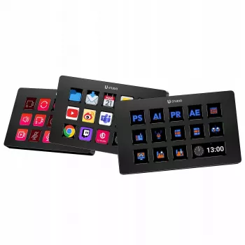 Ulanzi Stream Deck D200 Κονσόλα - 15 προγραμματιζόμενα πλήκτρα, 3 περιστροφικοί διακόπτες, RGB οπίσθιος φωτισμός, USB-C, μηχανικοί Hot-Swappable διακόπτες