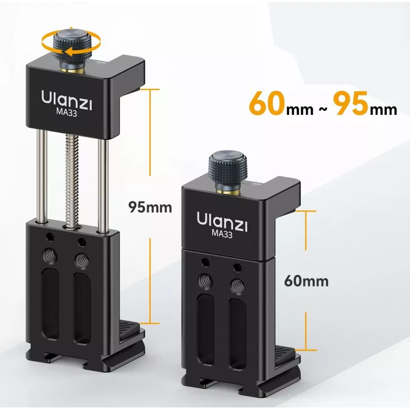 Ulanzi MA33 Θήκη Τηλεφώνου με 2x Cold Shoe Mounts και Βάση Arca-Swiss