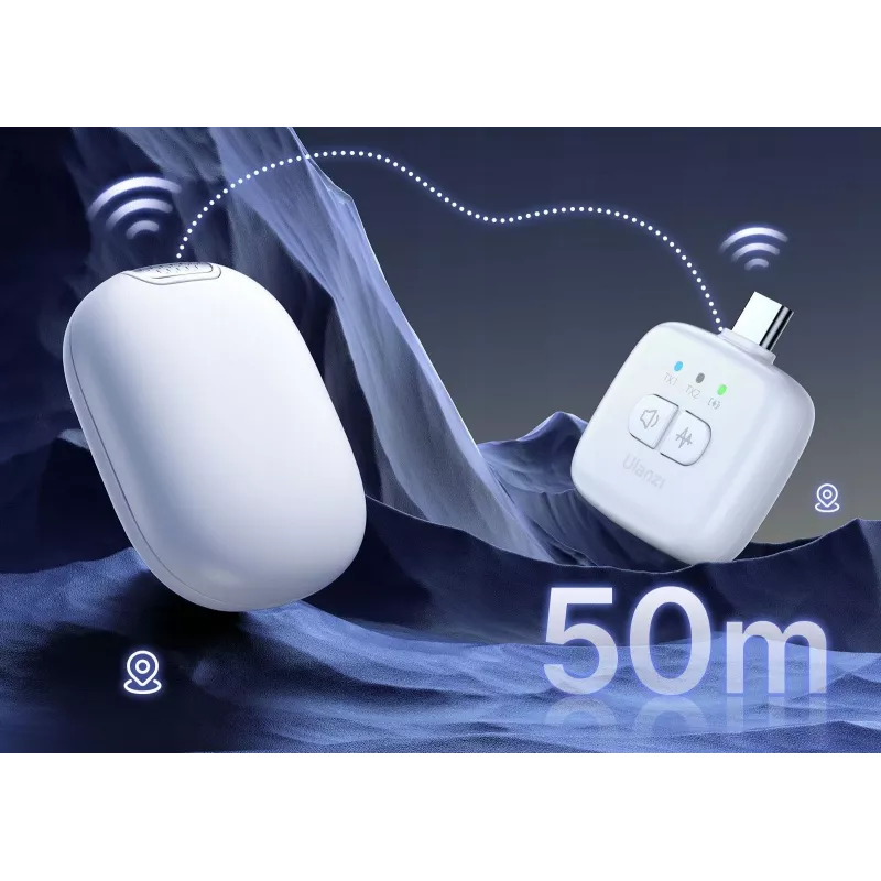 Ulanzi A30 Tiny Ασύρματο Σετ Μετάδοσης Ήχου - USB-C, Λευκό