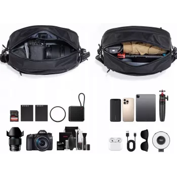 Ulanzi PB038 Travel Sling Bag V2 - Μαύρο, 7L, Αδιάβροχο