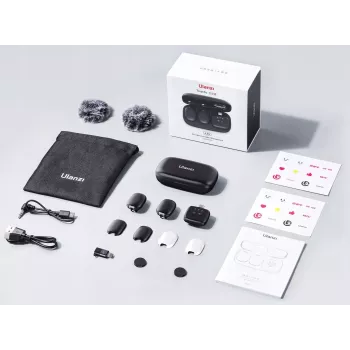Ulanzi A30 Tiny Ασύρματο Σετ Μετάδοσης Ήχου - USB-C, Μαύρο