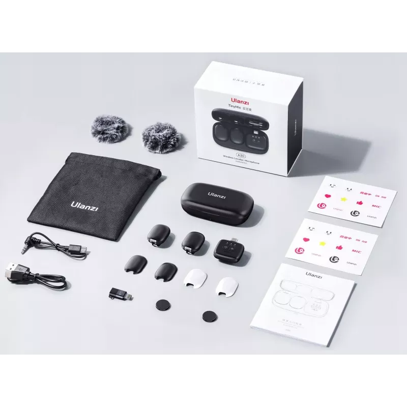 Ulanzi A30 Tiny Ασύρματο Σετ Μετάδοσης Ήχου - USB-C, Μαύρο