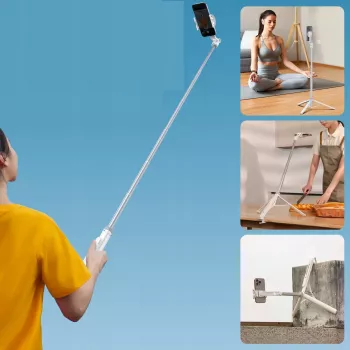 Ulanzi TT88 Selfie Stick Τρίποδο με Bluetooth Τηλεχειριστήριο και Φως Πλήρωσης, Λευκό