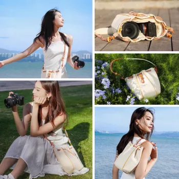ULANZI DS01 Crossbody Sling Bag για Κάμερα, Spiegellose Systemkameras, Κινητό - Μπεζ