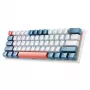 Machenike K500-B61 Ενσύρματο Μηχανικό Πληκτρολόγιο Gaming, 61 πλήκτρα, Red Switch, λευκό-μπλε