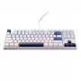Machenike K500B-B87 Ενσύρματο Μηχανικό Πληκτρολόγιο Gaming, 87 πλήκτρα TKL, Red Switch, οπίσθιος φωτισμός RGB, λευκό