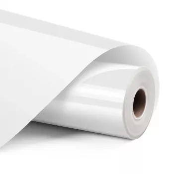 LOKLIK Permanent Adhesive Vinyl Film Γυαλιστερό - Λευκό - 30,5 x 180 cm (12 ίντσες x 6 ίντσες)