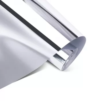 LOKLiK Permanent Adhesive Vinyl Film Mirror Metallic - Ασημί - 30,5 x 180 cm (12 ίντσες x 6')
