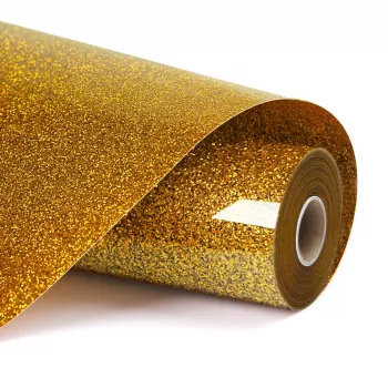 LOKLIK Glitter Heat Transfer Vinyl - Χρυσό - 30,5 x 90 cm (SG-HTV-1568-US-L-B2B)