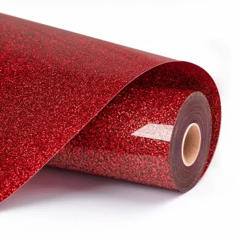 LOKLIK Glitter Heat Transfer Vinyl - Κόκκινο - 30,5 x 90 cm (SG-HTV-1573-US-L-B2B)