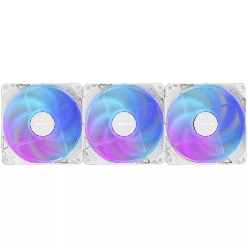 TCOMAS FA200 White Triple Pack 3x120mm Ανεμιστήρες Κουτιού