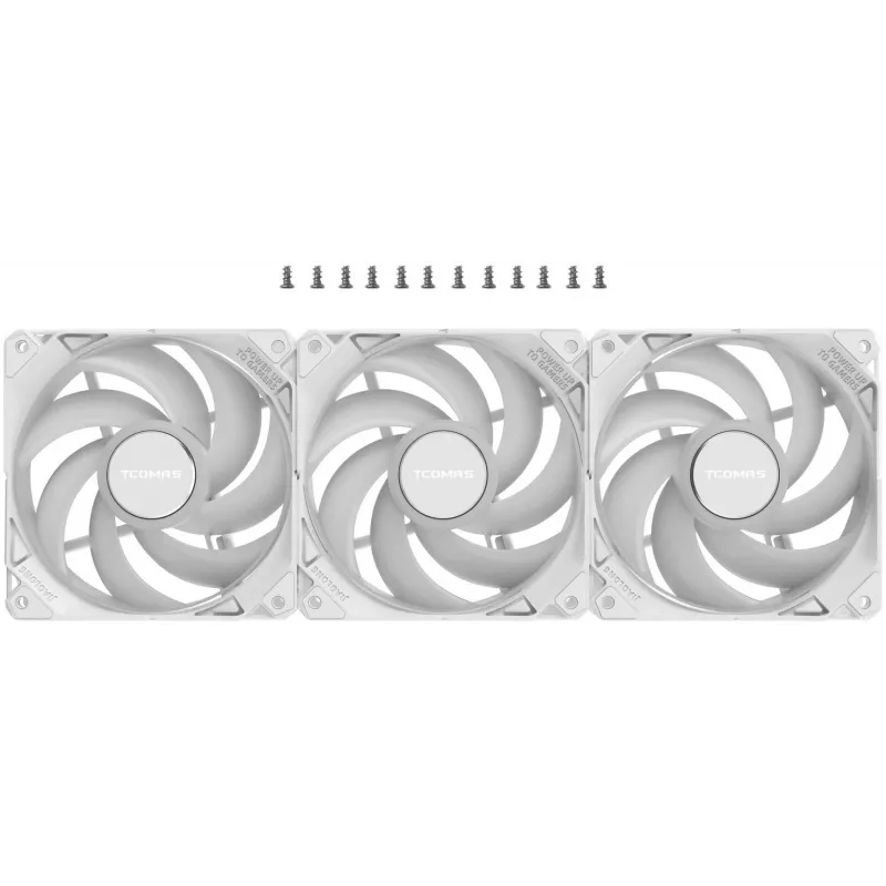 TCOMAS FA200 White Triple Pack 3x120mm Ανεμιστήρες Κουτιού