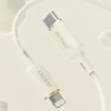Dudao L7SF καλώδιο 2-in-1 USB-C σε USB-C / Lightning 100W 1,2m μπεζ