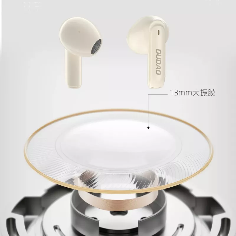 DUDAO U18Pro ασύρματα στερεοφωνικά ακουστικά Bluetooth 5.3 True Wireless - μπεζ