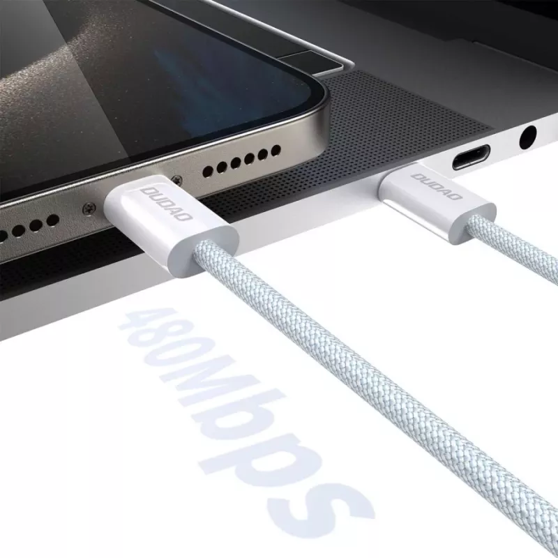 Dudao L6C καλώδιο USB-C σε USB-C 60W PD 2m λευκό