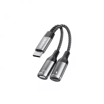 Dudao L13C+ προσαρμογέας 2-in-1 USB-C σε USB-C με ήχο και φόρτιση