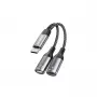 Dudao L13C+ προσαρμογέας 2-in-1 USB-C σε USB-C με ήχο και φόρτιση