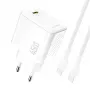 Dudao A28C τροφοδοτικό GaN 45W με καλώδιο USB-C - λευκό