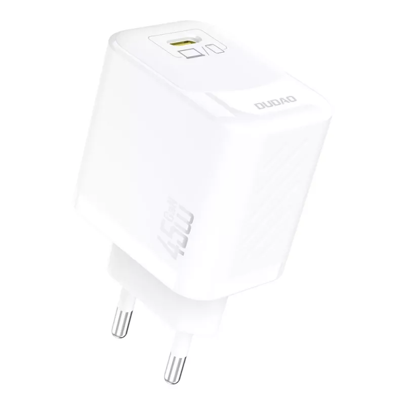 Dudao A28C τροφοδοτικό GaN 45W με καλώδιο USB-C - λευκό