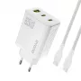 Dudao A29C 65W GaN USB-C Φορτιστής με Καλώδιο - Λευκό