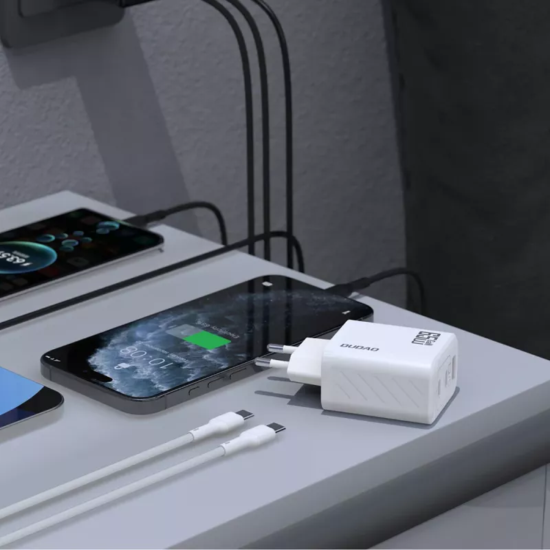 Dudao A29C 65W GaN USB-C Φορτιστής με Καλώδιο - Λευκό