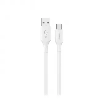 Dudao L2S USB-A σε USB-C 30W 2m Λευκό Καλώδιο φόρτισης και δεδομένων