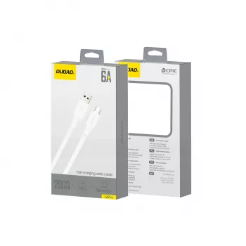 Dudao L2S USB-A σε USB-C 30W 2m Λευκό Καλώδιο φόρτισης και δεδομένων