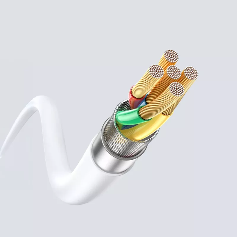Dudao L25SL USB-A σε Lightning 1m Λευκό Καλώδιο φόρτισης και συγχρονισμού