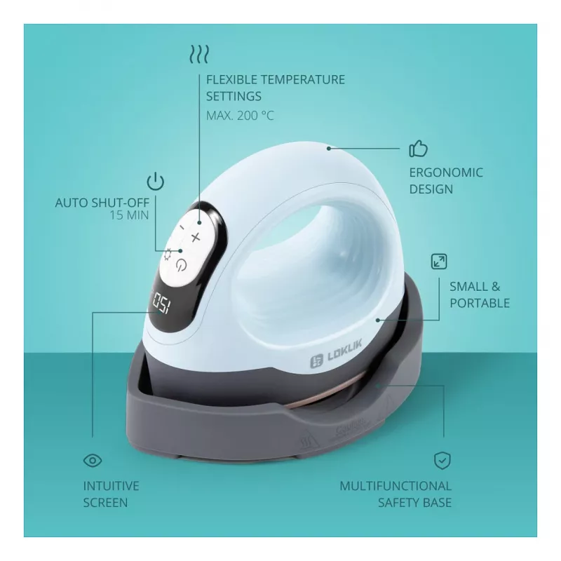LOKLIK ImPress Mini 3 Mini Heat Press - παστέλ μπλε