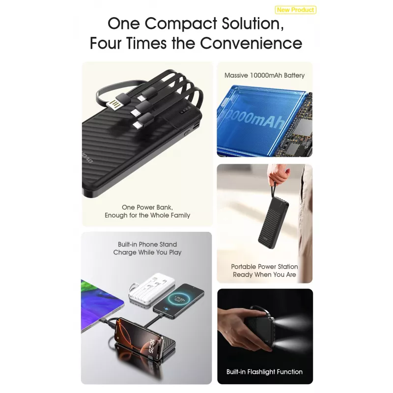 Dudao K11 Pro 20000 mAh Power Bank Μαύρο