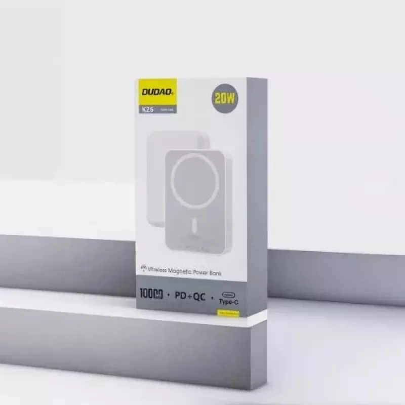Dudao K26 10000mAh 20W USB-A / USB-C / MagSafe Powerbank Λευκό