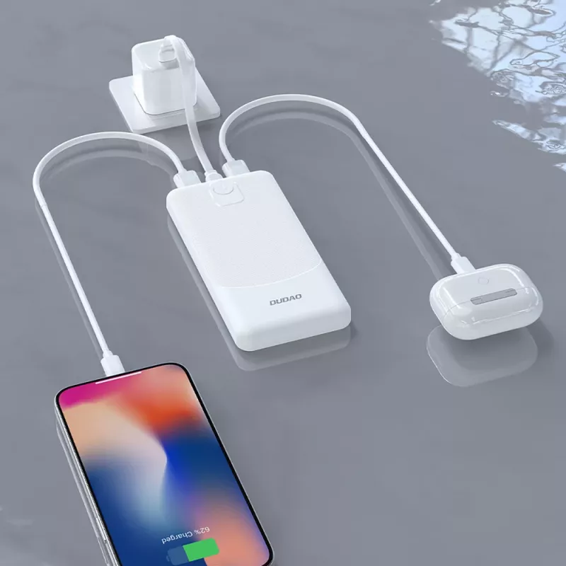 Powerbank Dudao K10Pro 2.4A 20000mAh 2 x USB-A - Λευκό
