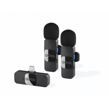 BOYA BY-V2 V2.0 2TX + 1RX Ασύρματο Σύστημα Μικροφώνου