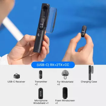 BOYA MAGIC-05 Ασύρματο Μικρόφωνο 2.4GHz USB-C - Μαύρο
