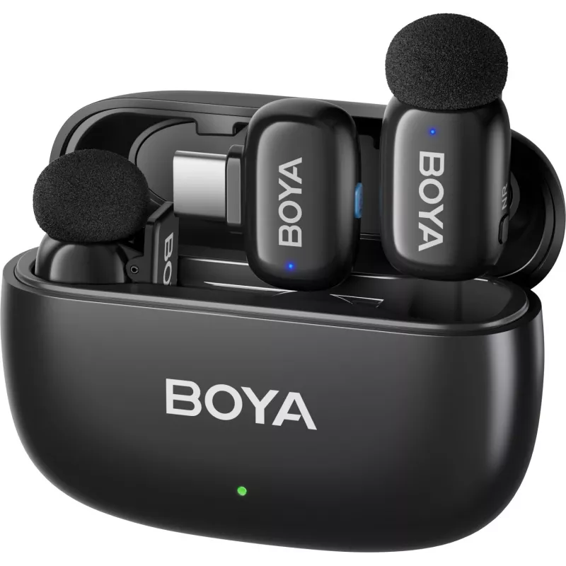 BOYA mini 2-02 Ασύρματο Σύστημα Μικροφώνου 2,4 GHz USB-C - Μαύρο