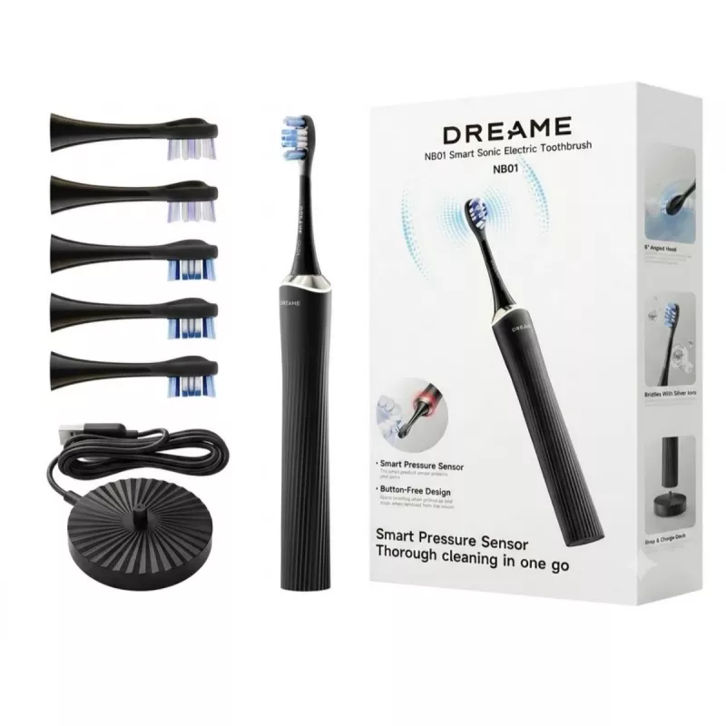 Dreame NB01 Ηχητική Οδοντόβουρτσα, Σετ, Μαύρο (NB01)