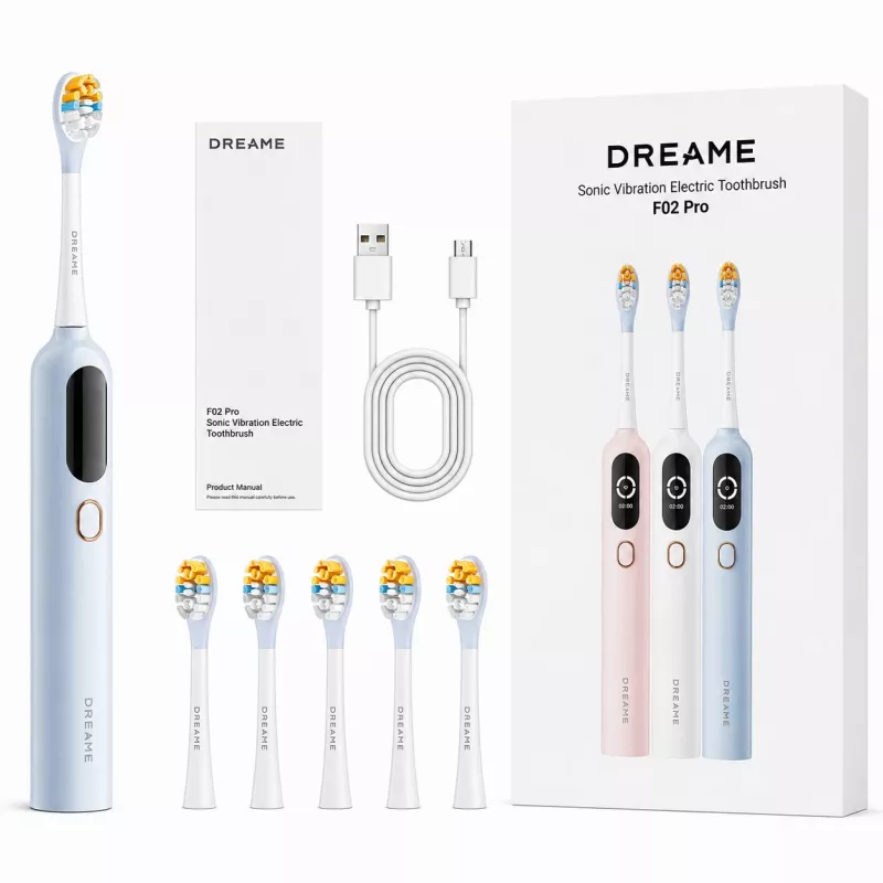 Dreame F02 Pro Ηχητική Οδοντόβουρτσα, Σετ, Μπλε