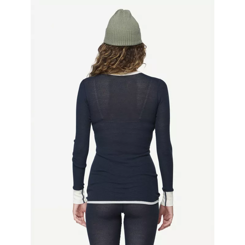 Devold Wool Mesh 190 Shirt Γυναικείο Baselayer - Ink/Offwhite, Μέγεθος S