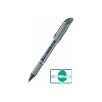 Pentel BL27-AX EnerGel ανασυρόμενο στυλό gel - μύτη βελόνας 0.35 mm - μαύρο μελάνι - ασημί μεταλλικό σώμα