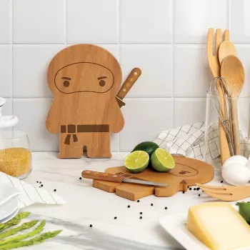 OTOTO Ninja Board Σετ Σανίδας Κοπής & Μαχαιριού - Μαύρο