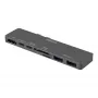 DELTACO USBC-1290 Σταθμός Σύνδεσης Thunderbolt 3 - Ασημί - 40 Gbit/s - 4K Ultra HD