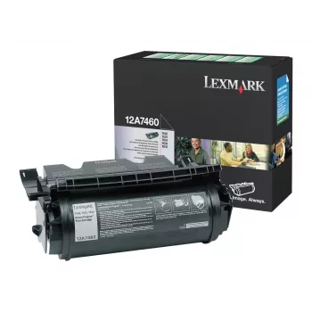 Lexmark 12A7460 Γνήσιο μαύρο τόνερ υψηλής απόδοσης για T630, T632, T634, X630, X632, X634