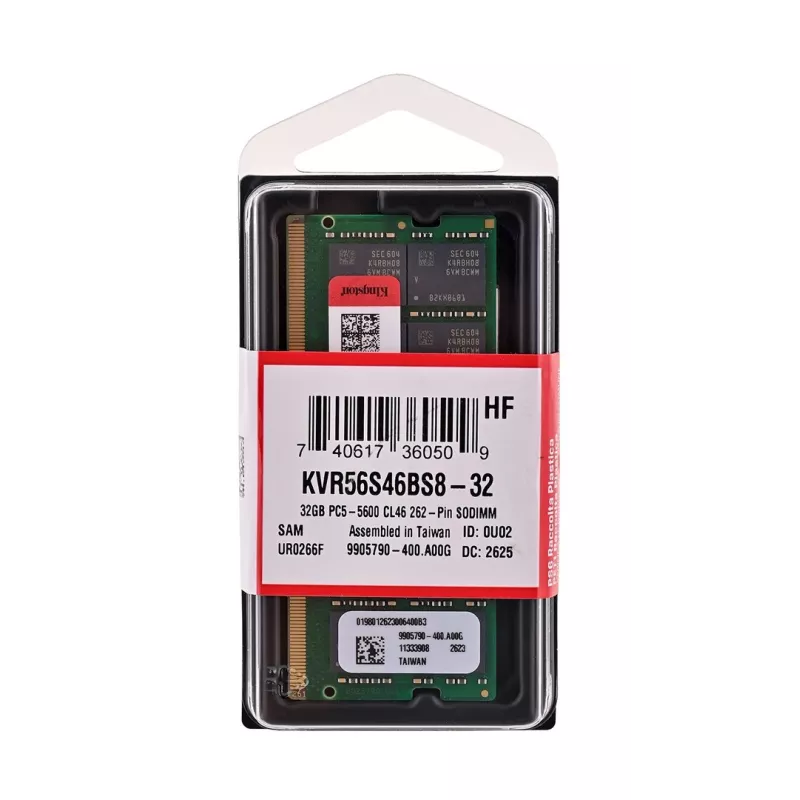 Kingston Technology KVR56S46BS8-32 32 GB DDR5 5600 MT/s SO-DIMM μονάδα μνήμης