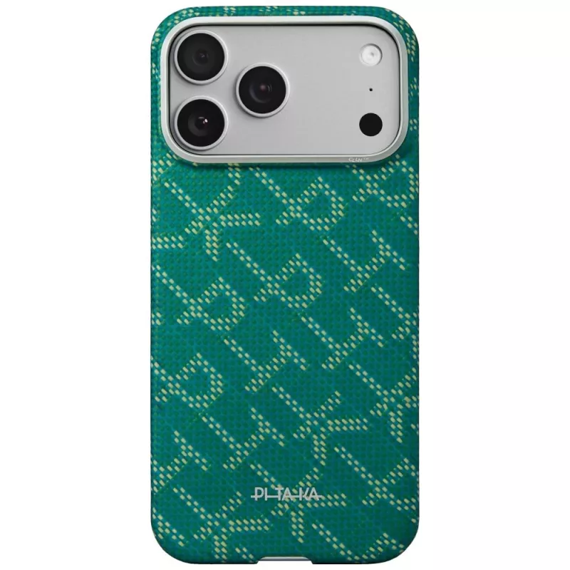 PITAKA Ultra-Slim Monogram MagSafe Θήκη για iPhone 17 Pro Max, Gold Green
