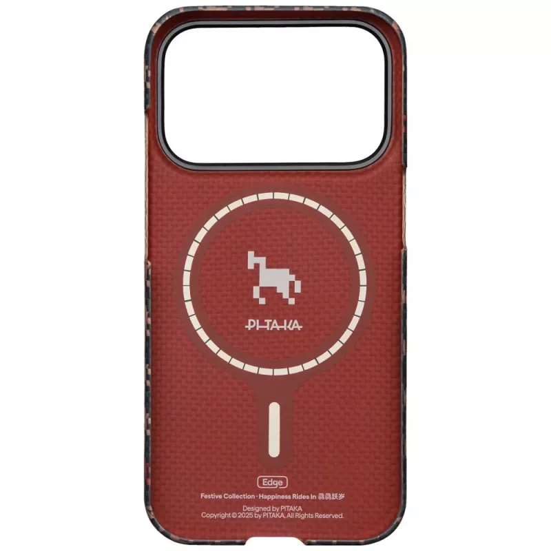 PITAKA Edge Case Happiness Rides In για iPhone 17 Pro Max, Αραμιδική Ίνα, MagSafe, Ebon Kylin