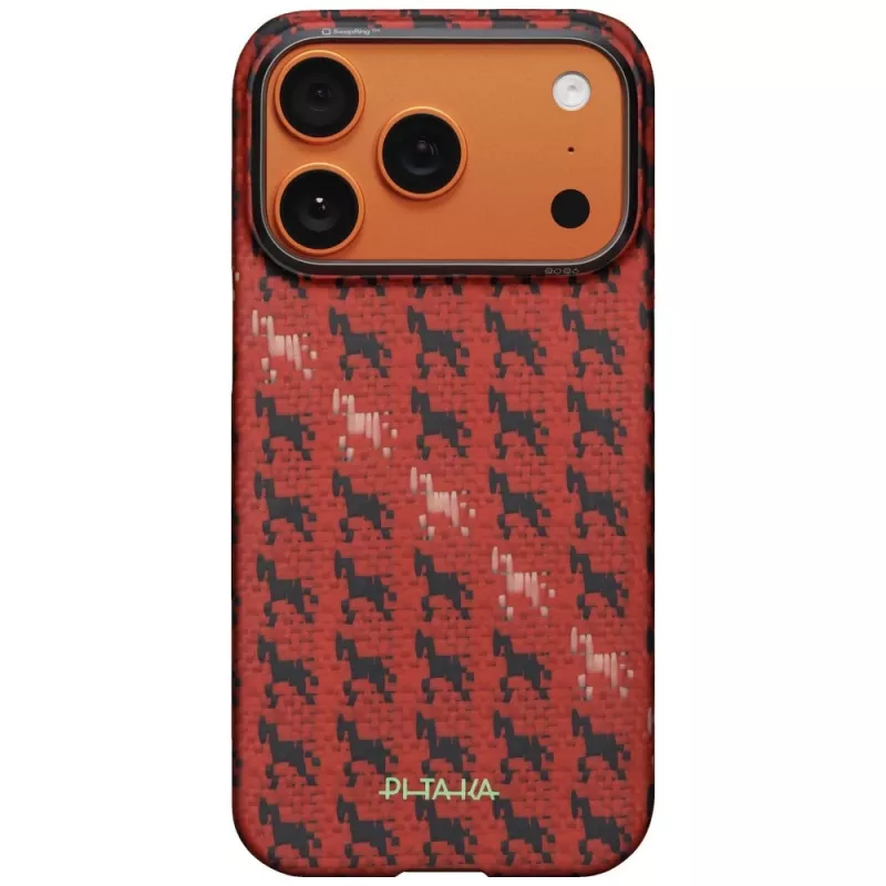 PITAKA Edge Case Happiness Rides In για iPhone 17 Pro Max - Zinnober-Ross